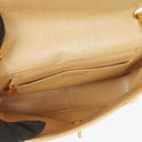 Chanel Vertical Quilted Vintage Flap Bag in Beige Lambskin