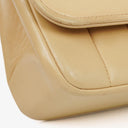 Chanel Vertical Quilted Vintage Flap Bag in Beige Lambskin