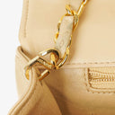 Chanel Vertical Quilted Vintage Flap Bag in Beige Lambskin