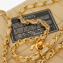 Chanel Vertical Quilted Vintage Flap Bag in Beige Lambskin