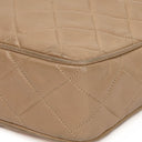 Chanel Vintage Camera Tassel Bag CC Front Pocket Beige Quilted Lambskin