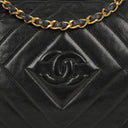 Chanel Vintage Camera Tassel Bag CC Black Lambskin