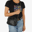 Chanel Vintage Camera Tassel Bag CC Front Pocket Black Quilted Lambskin