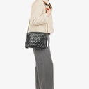 Chanel Vintage Camera Tassel Bag CC Front Pocket Black Quilted Lambskin