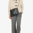 Chanel Vintage Camera Tassel Bag CC Front Pocket Black Quilted Lambskin