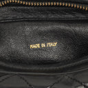Chanel Vintage Camera Tassel Crossbody Bag CC Front Pocket Black Quilted Lambskin Medium, 1991-1994