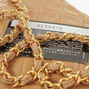 Chanel Vintage Camera Tassel Beige Quilted Lambskin Bag