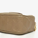 Chanel Vintage CC Beige Quilted Lambskin Camera Tassel Bag