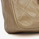 Chanel Vintage CC Beige Quilted Lambskin Camera Tassel Bag