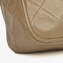 Chanel Vintage CC Beige Quilted Lambskin Camera Tassel Bag