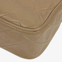 Chanel Vintage CC Beige Quilted Lambskin Camera Tassel Bag