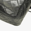 Chanel Vintage CC Black Quilted Lambskin Camera Tassel Bag
