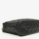 Chanel Vintage CC Black Quilted Lambskin Camera Tassel Bag