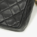 Chanel Vintage CC Black Quilted Lambskin Camera Tassel Bag