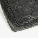 Chanel Vintage CC Black Quilted Lambskin Camera Tassel Bag