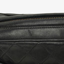 Chanel Vintage CC Black Quilted Lambskin Camera Tassel Bag