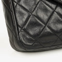 Chanel Vintage CC Black Quilted Lambskin Camera Tassel Bag