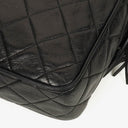 Chanel Vintage CC Black Quilted Lambskin Camera Tassel Bag
