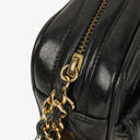 Chanel Vintage CC Black Quilted Lambskin Camera Tassel Bag