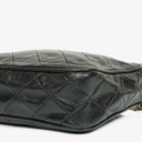 Chanel Vintage CC Black Quilted Lambskin Camera Tassel Bag