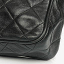 Chanel Vintage CC Black Quilted Lambskin Camera Tassel Bag