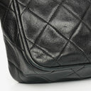 Chanel Vintage CC Black Quilted Lambskin Camera Tassel Bag