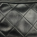 Chanel Vintage CC Black Quilted Lambskin Camera Tassel Bag