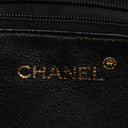 Chanel Vintage CC Black Quilted Lambskin Camera Tassel Bag