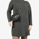 Chanel Vintage CC Black Quilted Lambskin Camera Tassel Bag