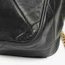 Chanel Vintage CC Black Quilted Lambskin Camera Tassel Bag