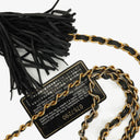 Chanel Vintage CC Black Quilted Lambskin Camera Tassel Bag