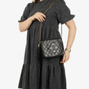 Chanel Vintage CC Black Quilted Lambskin Camera Tassel Bag