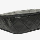 Chanel Vintage CC Black Quilted Lambskin Camera Tassel Bag