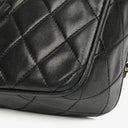 Chanel Vintage CC Black Quilted Lambskin Camera Tassel Bag
