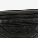 Chanel Vintage CC Black Quilted Lambskin Camera Tassel Bag