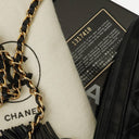 Chanel Vintage CC Black Quilted Lambskin Camera Tassel Bag
