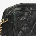 Chanel Vintage CC Black Quilted Lambskin Camera Tassel Bag