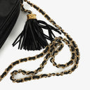 Chanel Vintage CC Black Quilted Lambskin Camera Tassel Bag