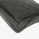 Chanel Vintage CC Black Quilted Lambskin Camera Tassel Bag