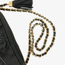 Chanel Vintage CC Black Quilted Lambskin Camera Tassel Bag
