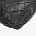 Chanel Vintage CC Black Quilted Lambskin Large Camera Tassel Bag