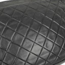 Chanel Vintage CC Black Quilted Lambskin Large Camera Tassel Bag