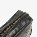 Chanel Vintage CC Black Quilted Lambskin Medium Camera Tassel Shoulder Bag