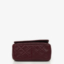 Chanel Vintage CC Burgundy Quilted Lambskin Camera Tassel Bag
