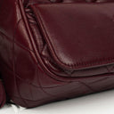 Chanel Vintage CC Burgundy Quilted Lambskin Camera Tassel Bag