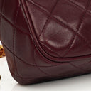 Chanel Vintage CC Burgundy Quilted Lambskin Camera Tassel Bag