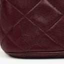 Chanel Vintage CC Burgundy Quilted Lambskin Camera Tassel Bag