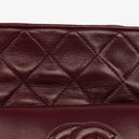 Chanel Vintage CC Burgundy Quilted Lambskin Camera Tassel Bag