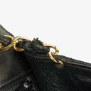 Chanel Vintage CC Diamond Black Quilted Lambskin Tassel Bag