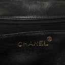 Chanel Vintage CC Diamond Black Quilted Lambskin Tassel Bag